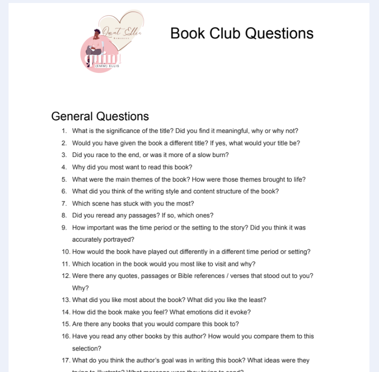 FREE Book Club Questions